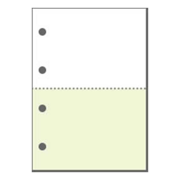 マルチプリンタ帳票 A4 カラー1色2面4穴 KN2401 (1,000枚)
