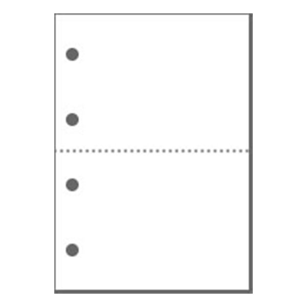 マルチプリンタ帳票 A4 白紙2面4穴 KN2400 (1,000枚)