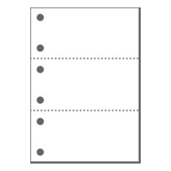 マルチプリンタ帳票 A4 白紙3面6穴 KN3600 (1,000枚)