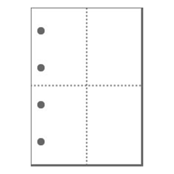 マルチプリンタ帳票 A4 白紙4面4穴 KN4400 (1,000枚)