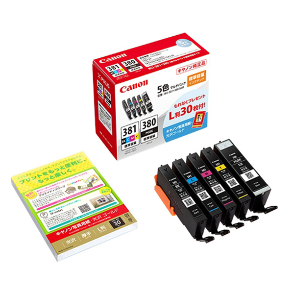 純正 BCI-381+380/5MP インクタンク(標準容量) 5色パック 2344C001