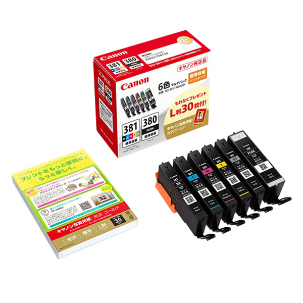 純正 BCI-381+380/6MP インクタンク(標準容量) 6色パック 2344C002