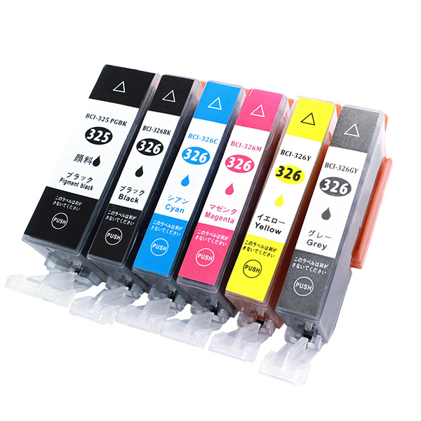 互換 BCI-326+325/6MP インクカートリッジ 6色パック