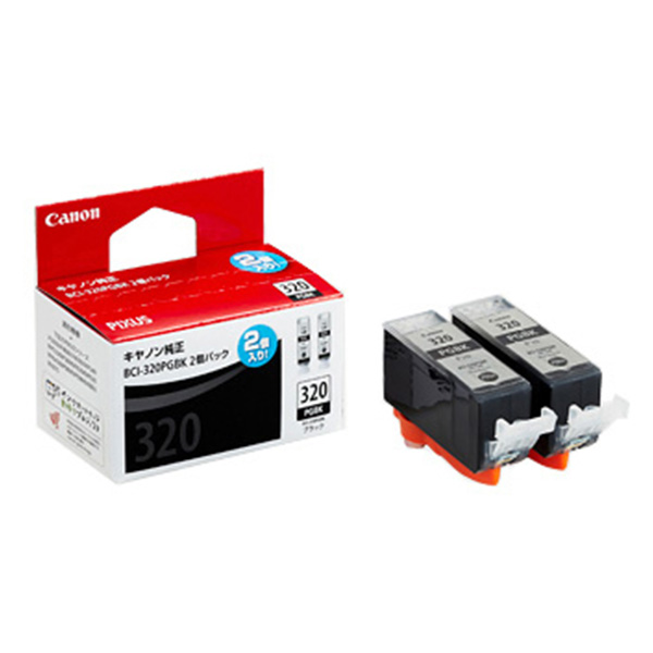 純正 BCI-320PGBK 2P インクタンク ブラック 2本パック 3333B004