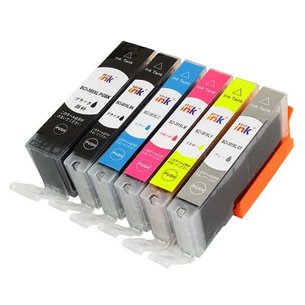互換 BCI-381XL+380XL/6MP 大容量インクカートリッジ 6色パック