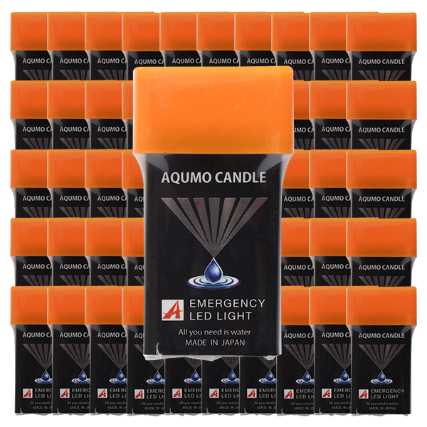 アクモキャンドル 直進型 (水だけで光る防災灯) 50個/箱