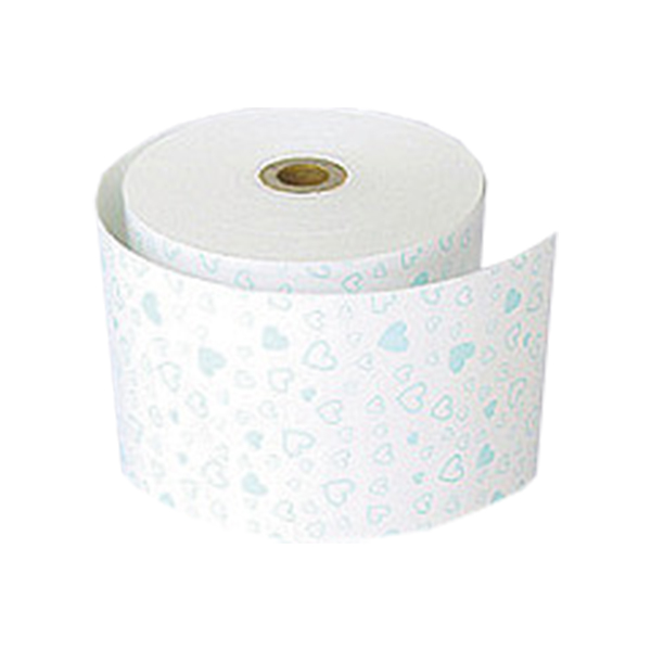 感熱ファンシーレジロール紙 58×80×12 ハート ブルー