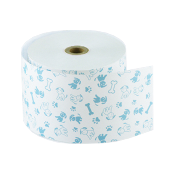 感熱ファンシーレジロール紙 58×80×12 犬 ブルー