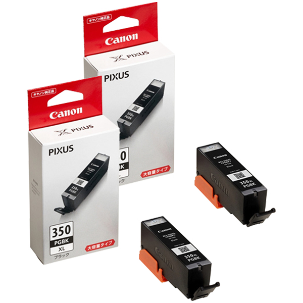 純正 BCI-350XLPGBK ブラック 大容量 インクタンク 6430B001 2本