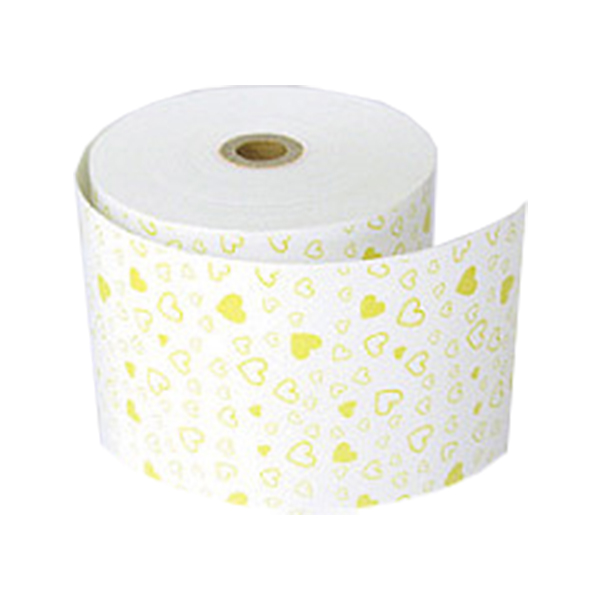 感熱ファンシーレジロール紙 58×80×12 ハート クリーム