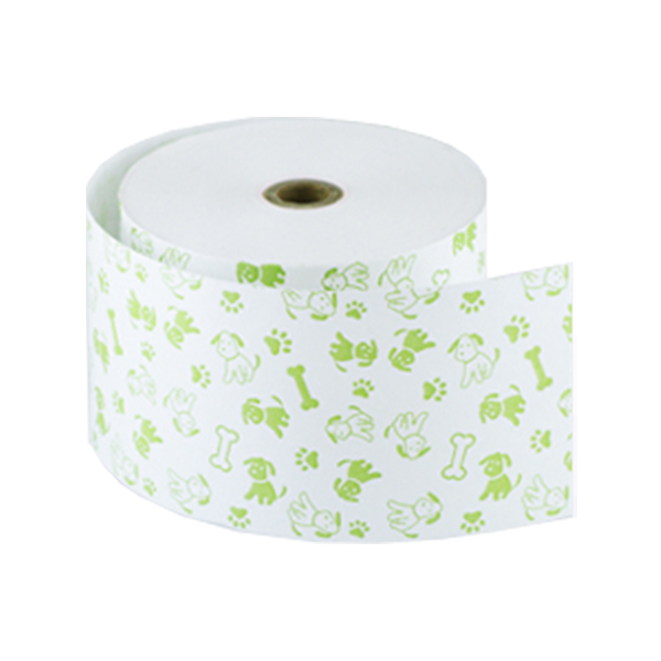 感熱ファンシーレジロール紙 58×80×12 犬 グリーン