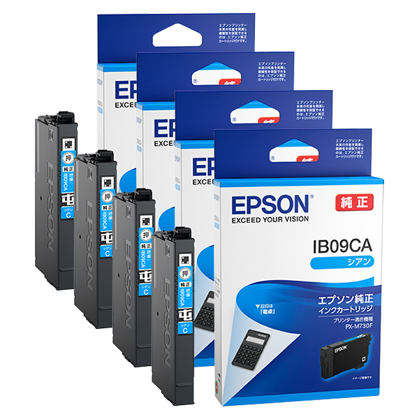 純正 IB09CA 標準インクカートリッジ シアン ×4本