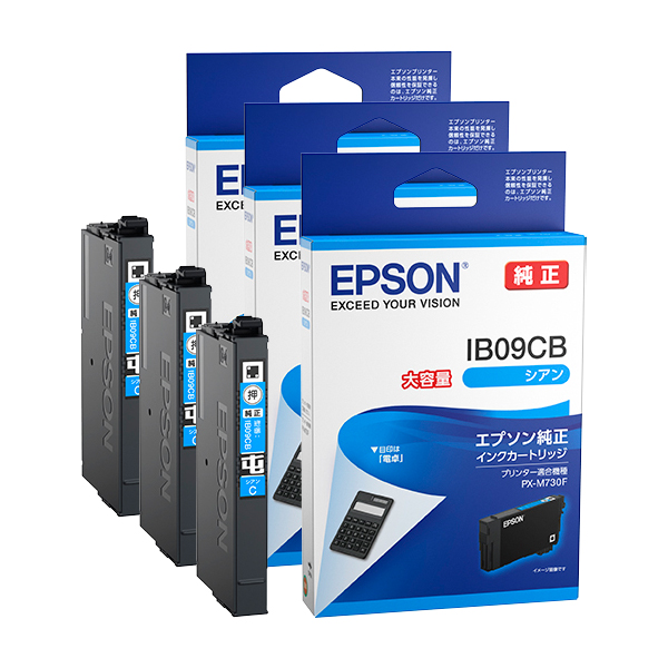 純正 IB09CB 大容量インクカートリッジ シアン ×3本