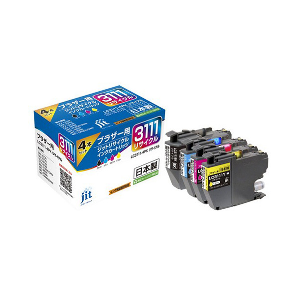 ジット JIT-B31114P リサイクルインク 4色パック LC3111-4PK