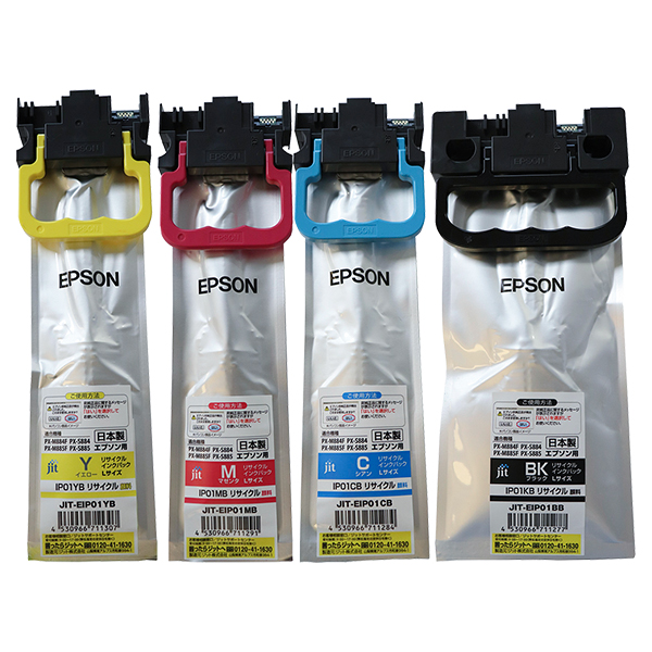 ジット JIT-EIP01BB/EIP01CB/EIP01MB/EIP01YB 4色セット | キヤノン IP01KB/IP01CB/IP01MB/IP01YB 対応リサイクルインク