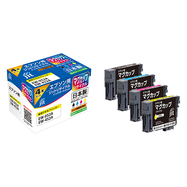 ジット JIT-EMUG4P 4色パック | キヤノン MUG-4CL 対応リサイクルインク