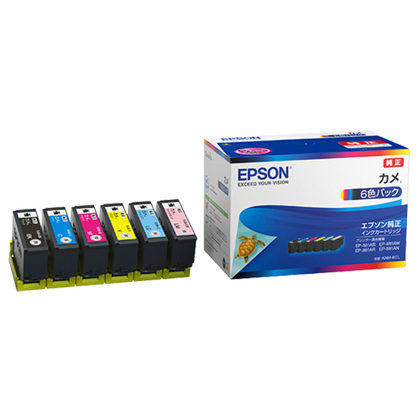 純正 KAM-6CL カメ 6色パック インクカートリッジ