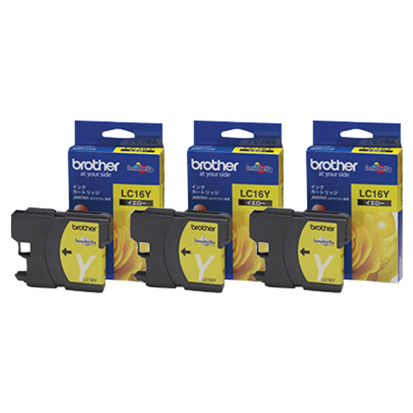 純正 LC16Y 大容量インクカートリッジ(イエロー)×3本