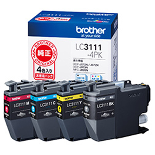 純正 LC3111-4PK インクカートリッジ(お徳用4色パック)