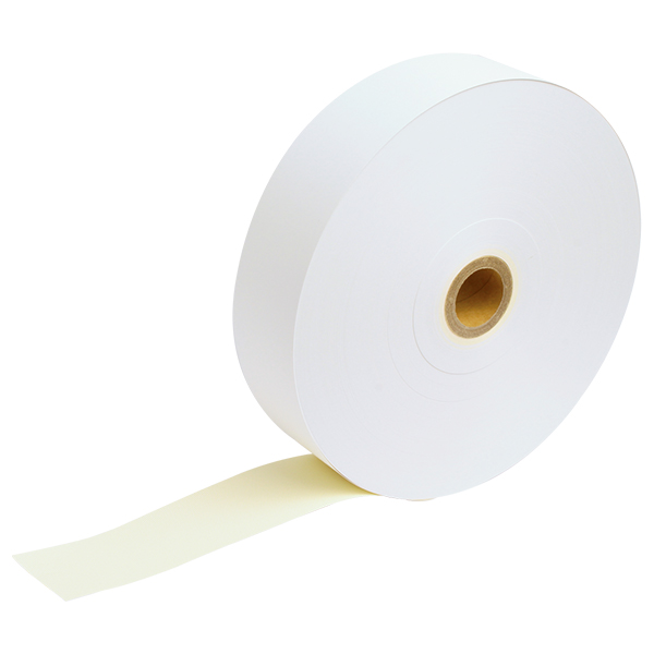 券売機用ロール紙 紙幅57.5mm×長さ300m×内径35mm 裏巻 150μ クリーム