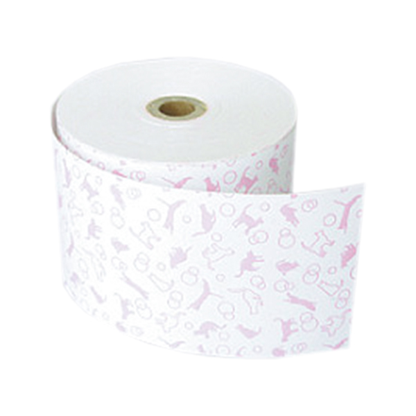 感熱ファンシーレジロール紙 58×80×12 ねこ ピンク