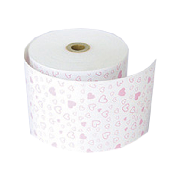 感熱ファンシーレジロール紙 58×80×12 ハート ピンク