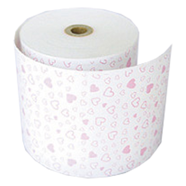 感熱ファンシーレジロール紙 80×80×12 ハート ピンク