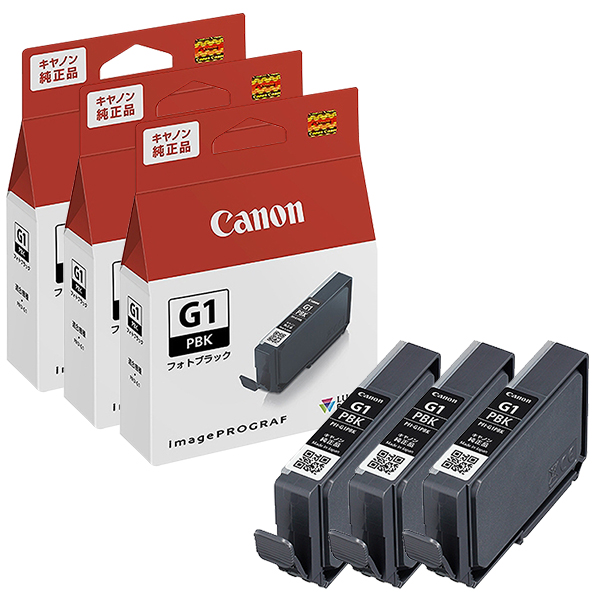 純正 インクタンク PFI-G1PBK フォトブラック 4183C001 ×3本