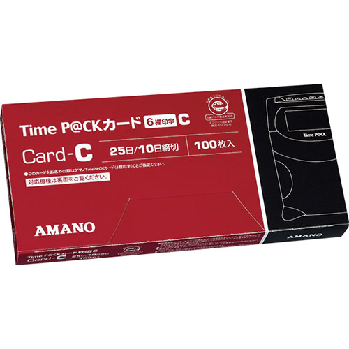 AMANO TimeP@CK(6欄印字) カードC 純正品